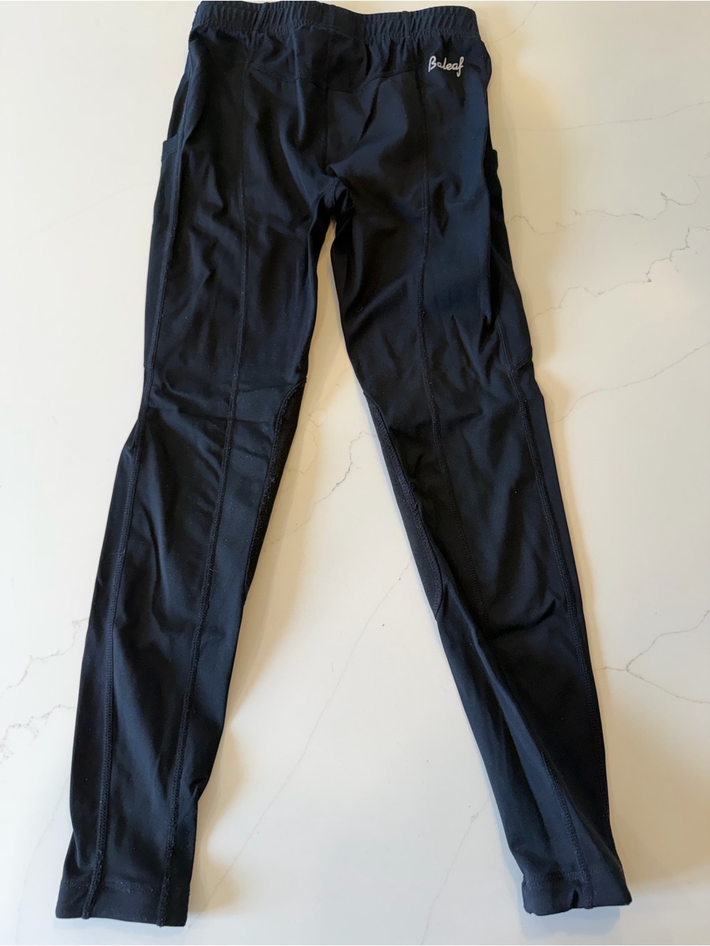 Girl’s Black Performance Riding Tights - Picture 4 of 4